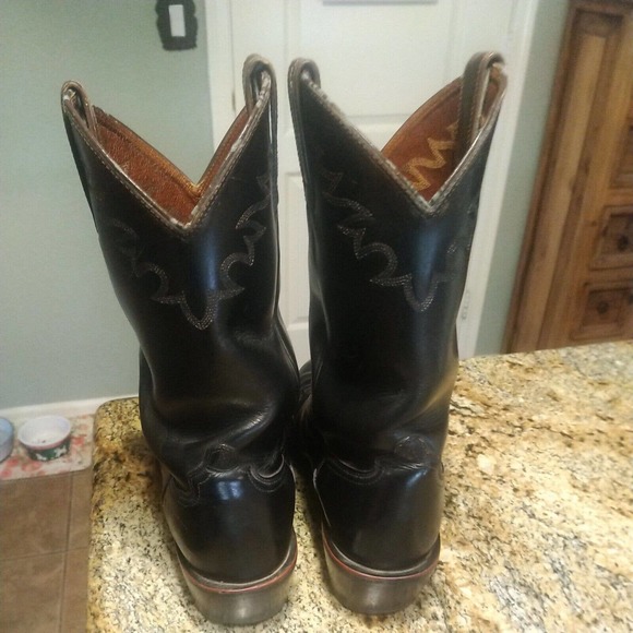 Ariat Black Deertan Legend Men's Leather Western Cowboy Boots Size 10 D - Picture 9 of 12